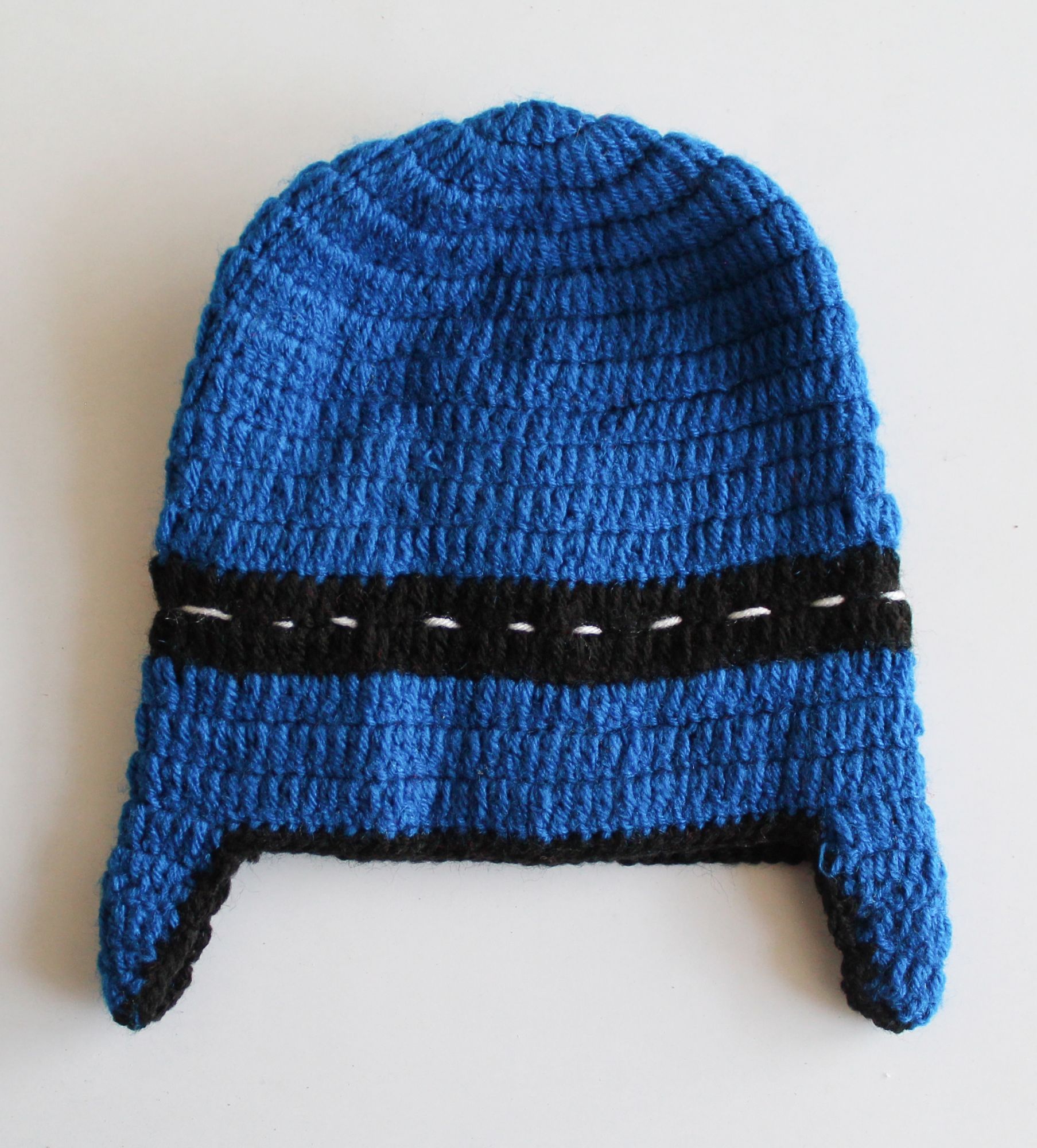 Woonie Car Knit Detailing Handmade Cap - Blue