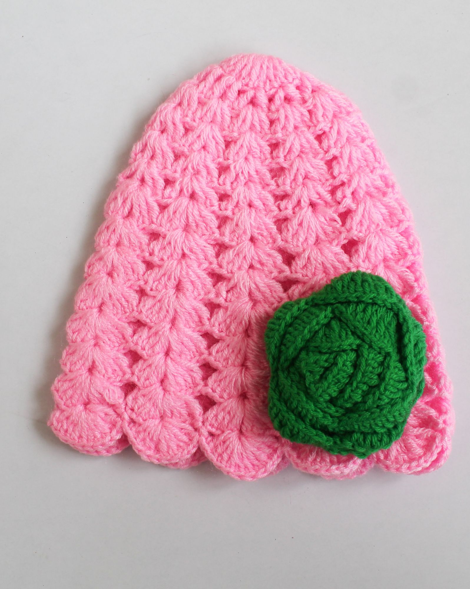 Woonie Handmade Floral Design Cap - Pink