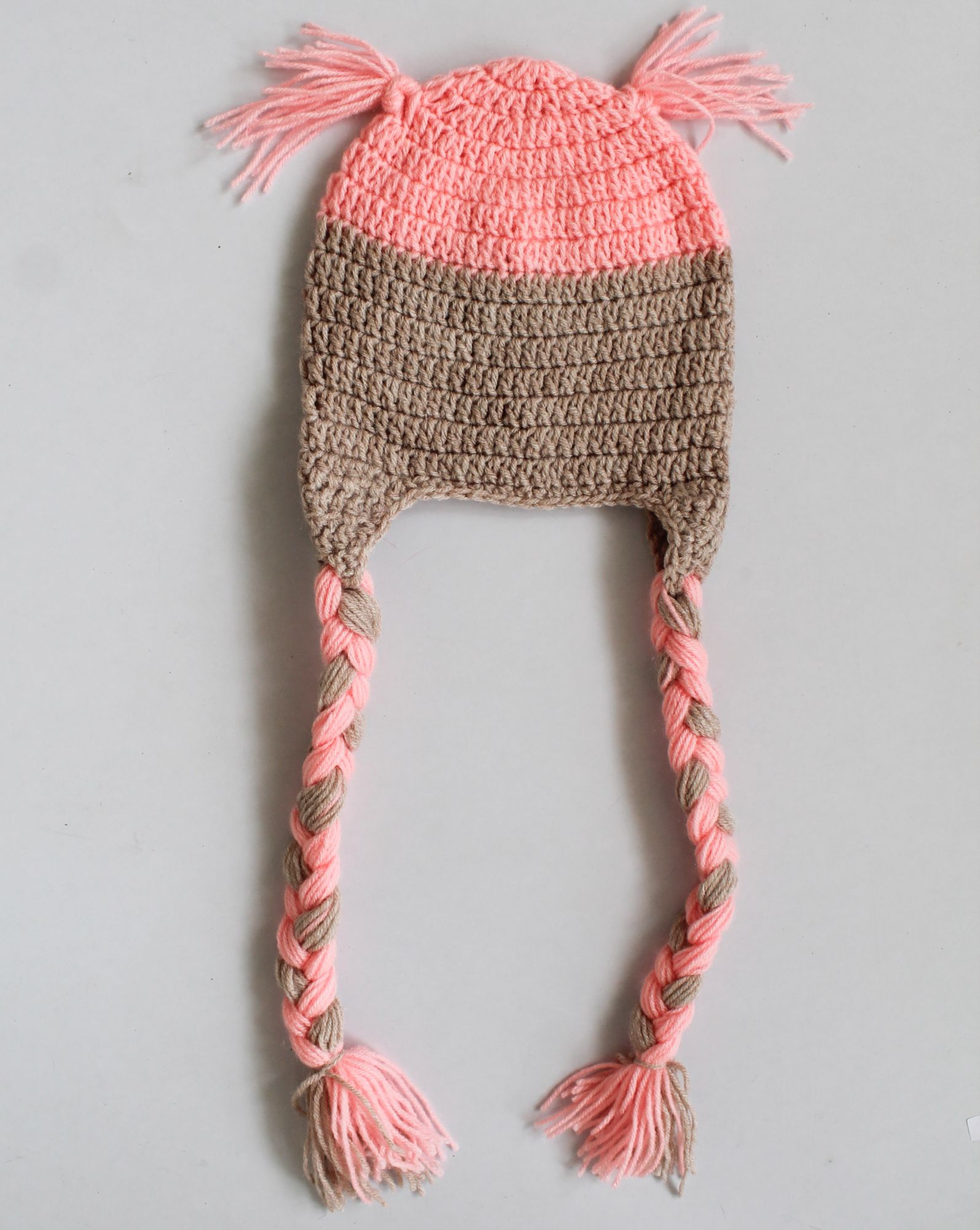 Woonie Handmade Owl Design Cap - Pink