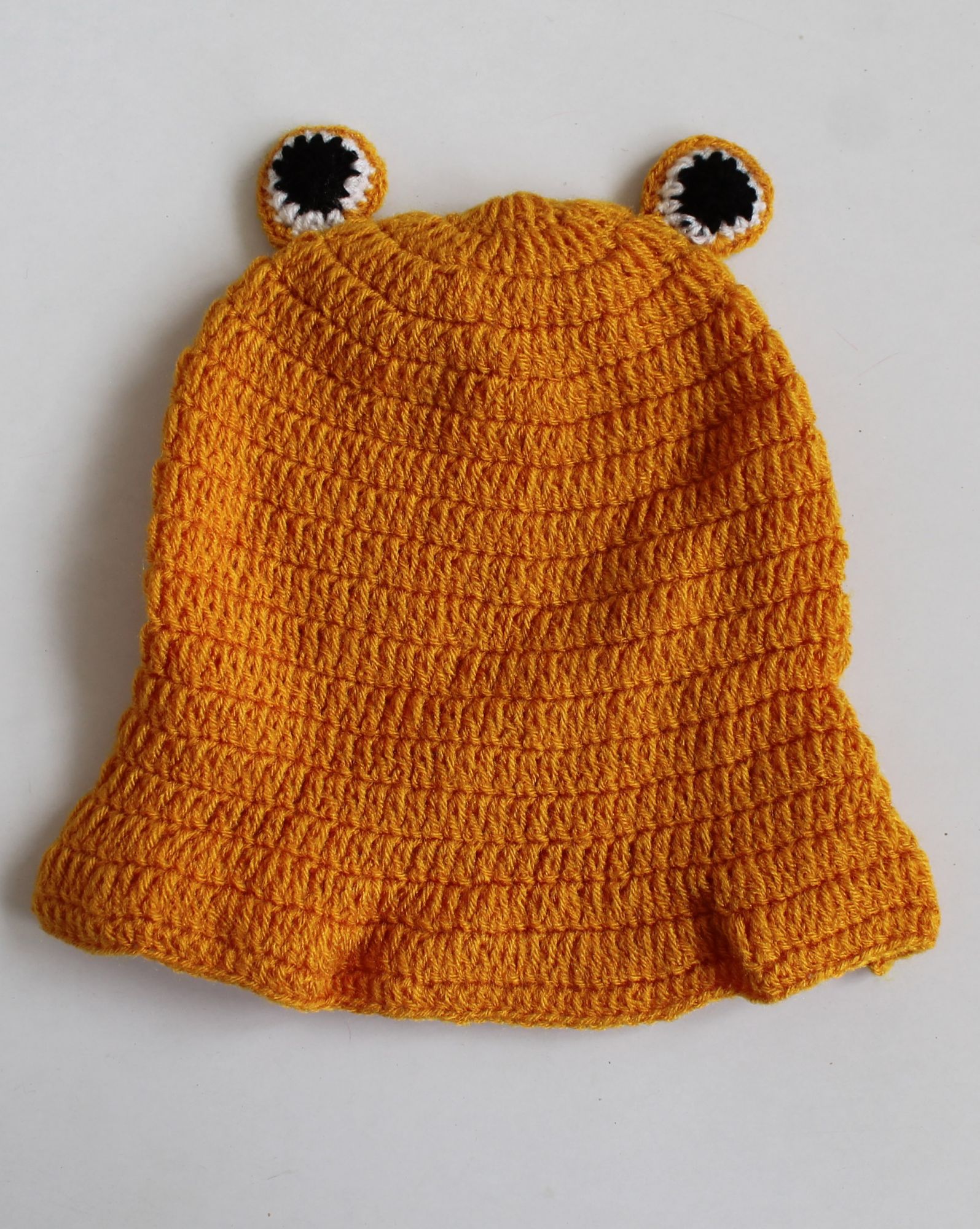 Woonie Handmade Frog Design Cap - Orange