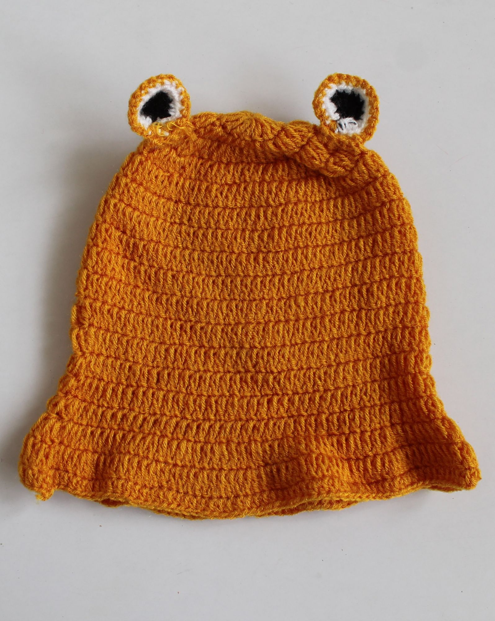 Woonie Handmade Frog Design Cap - Orange
