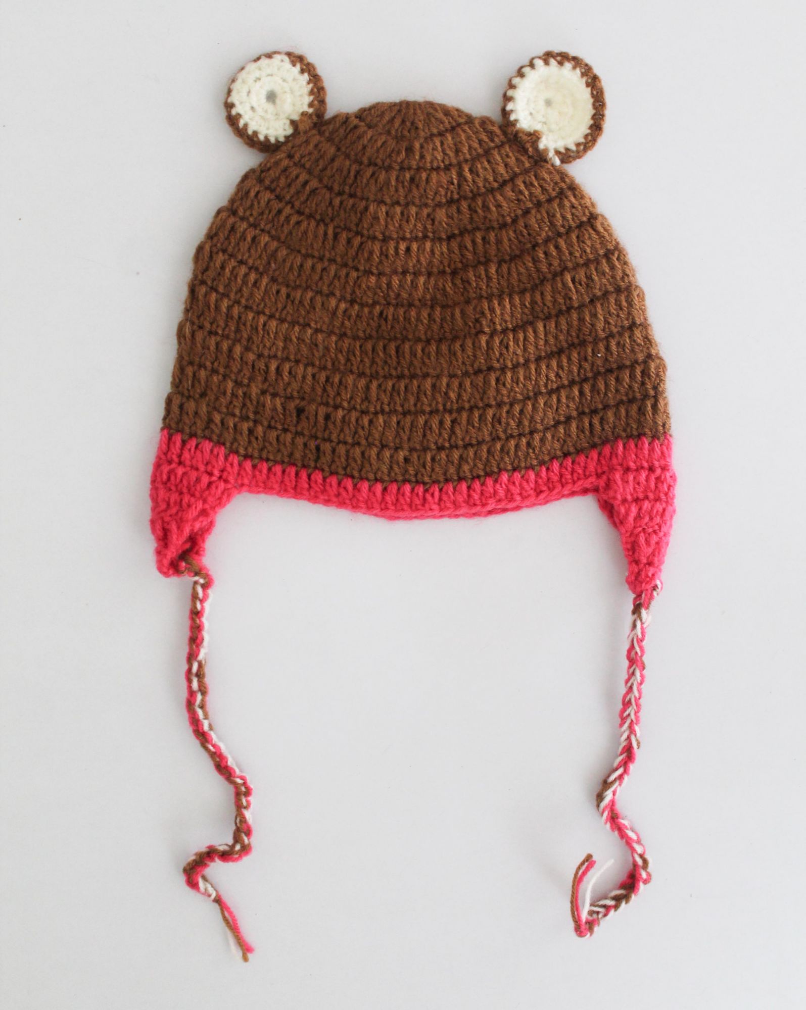 Woonie Handmade Bear Theme Cap - Brown