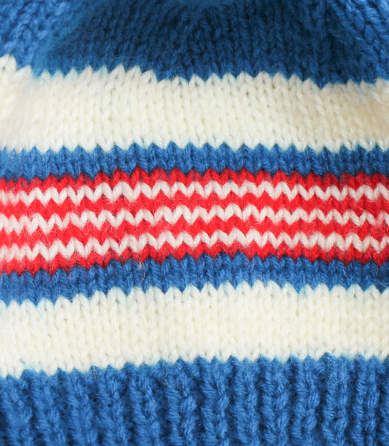 Woonie Striped Handmade Cap - Blue