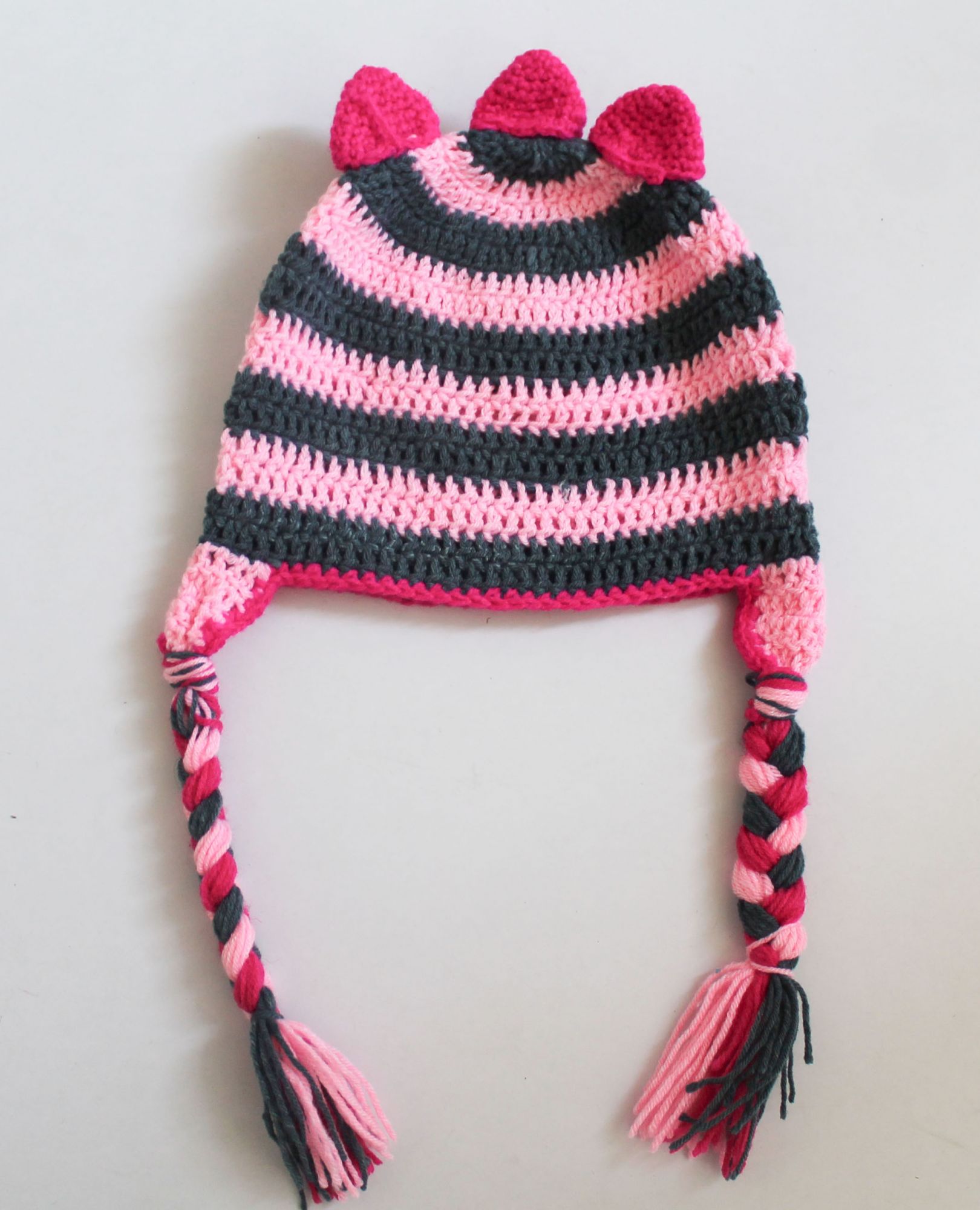 Woonie Handmade Striped Cap - Pink