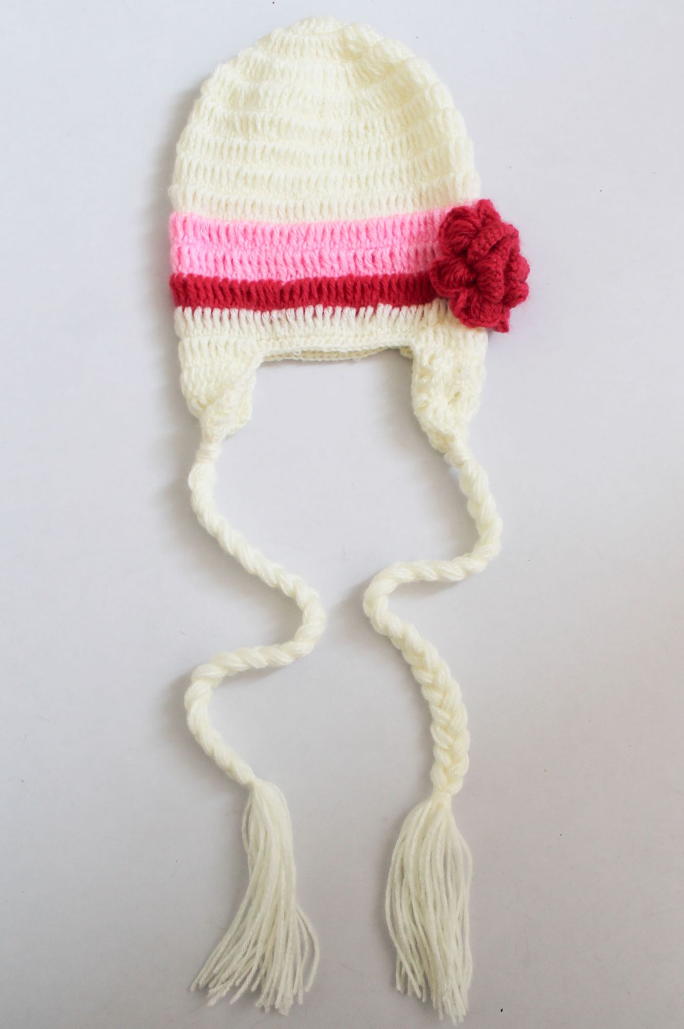 Woonie Floral Deign Handmade Cap - Pink