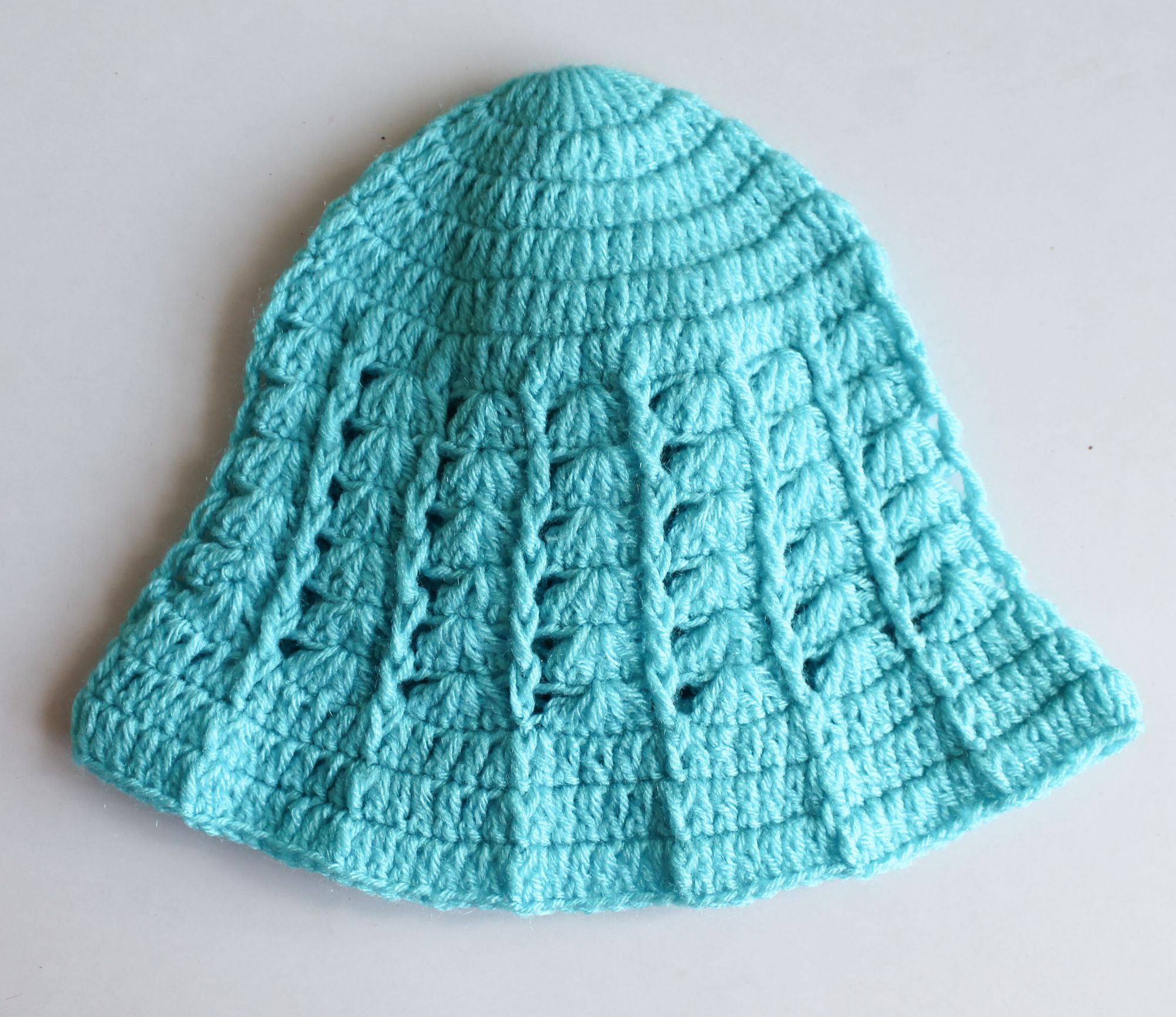 Woonie Handmade Floral Design Cap - Blue