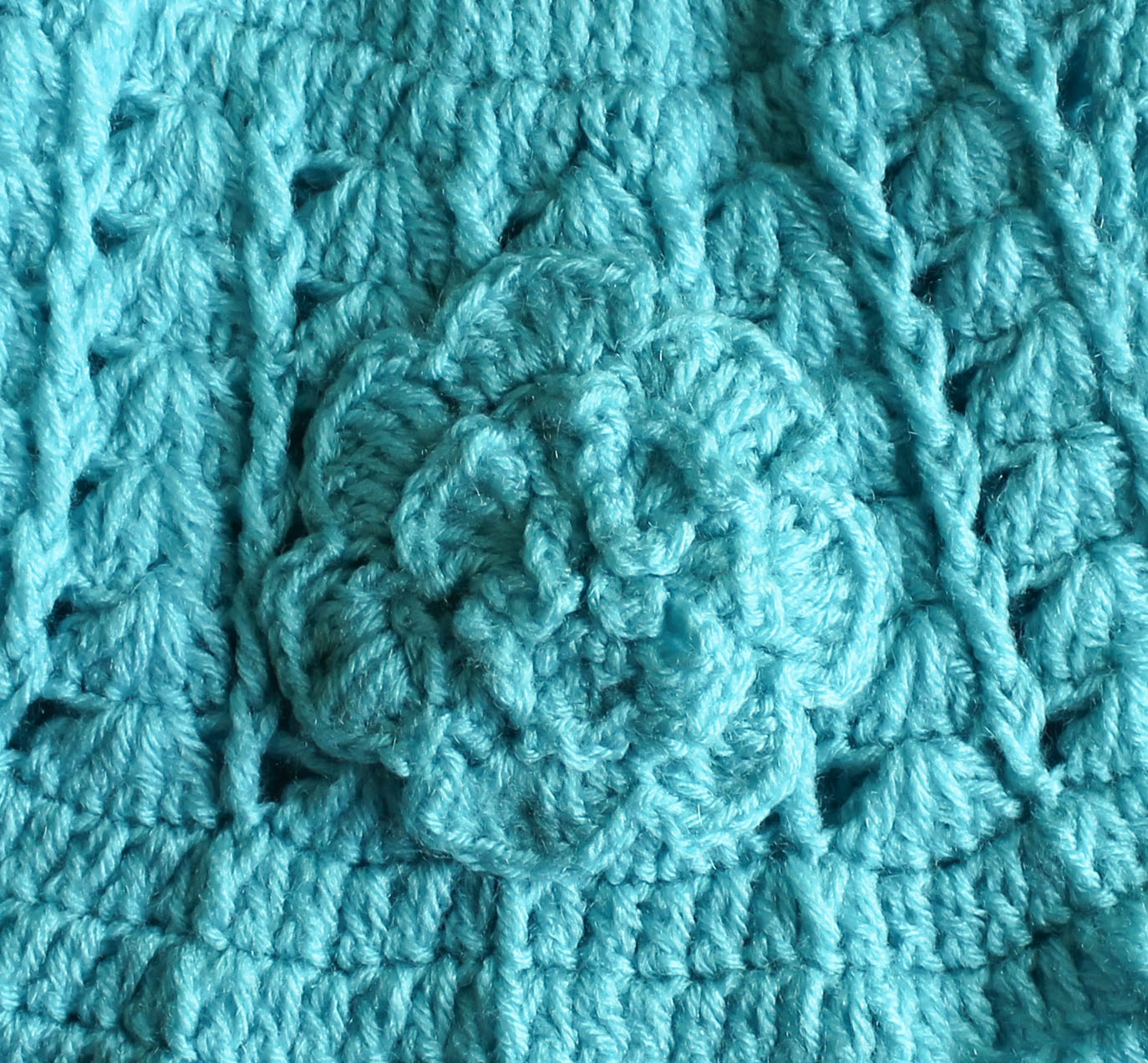 Woonie Handmade Floral Design Cap - Blue