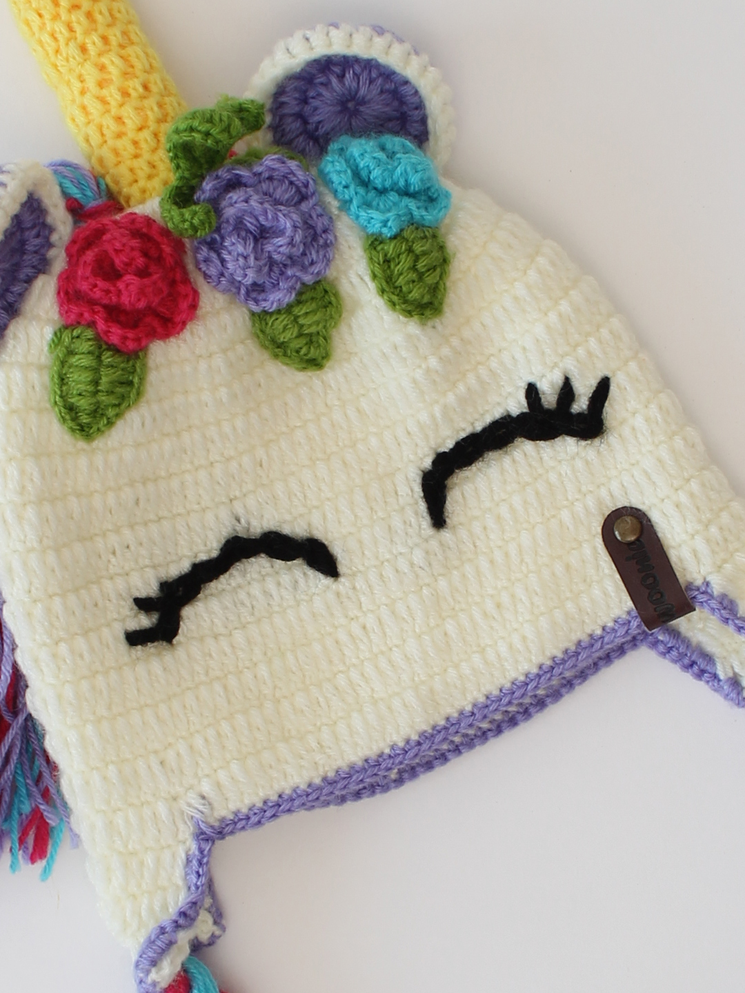 Unicorn Cap for Newborn - White