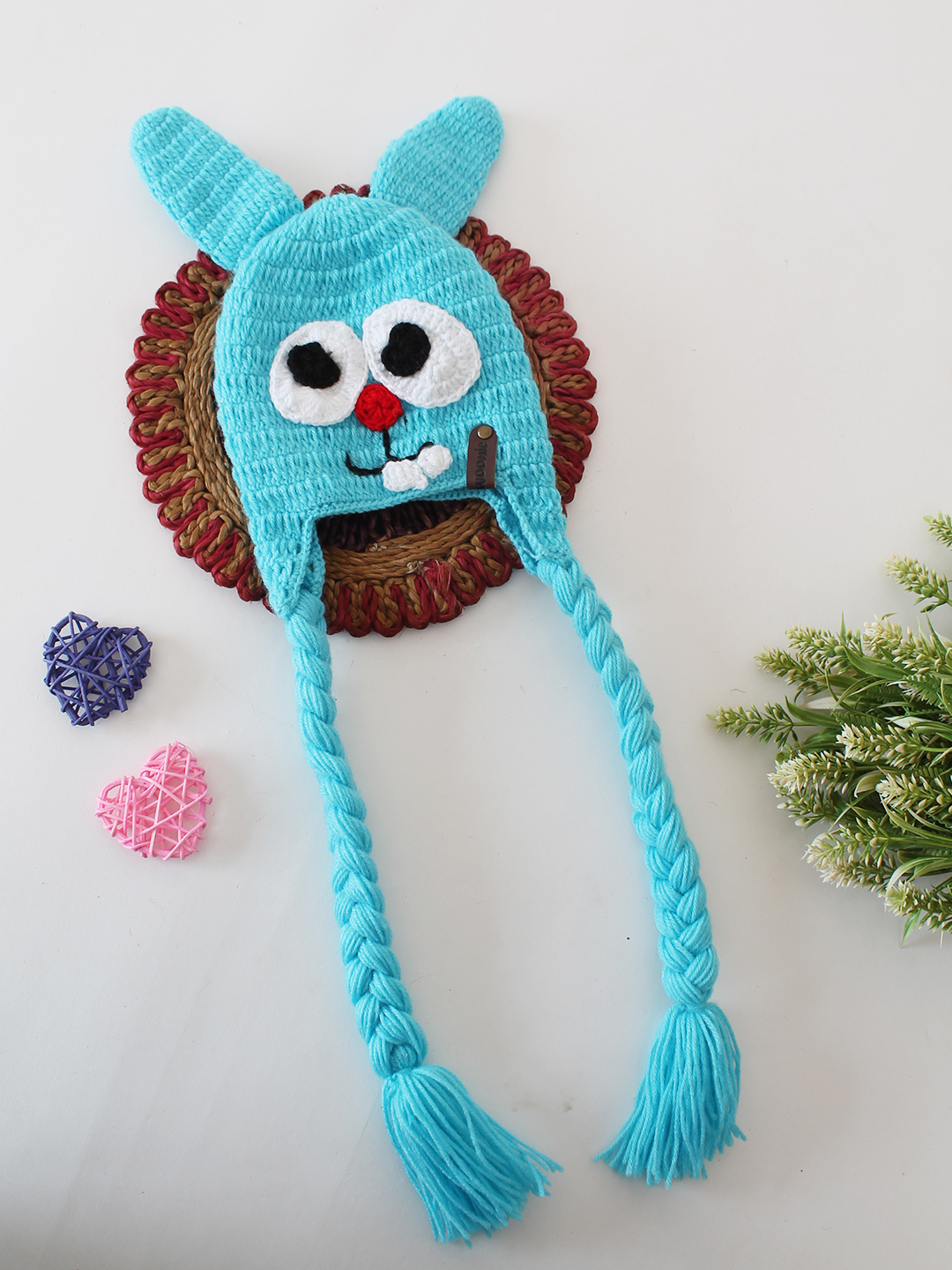 Woonie Handmade Cartoon Cap - Blue