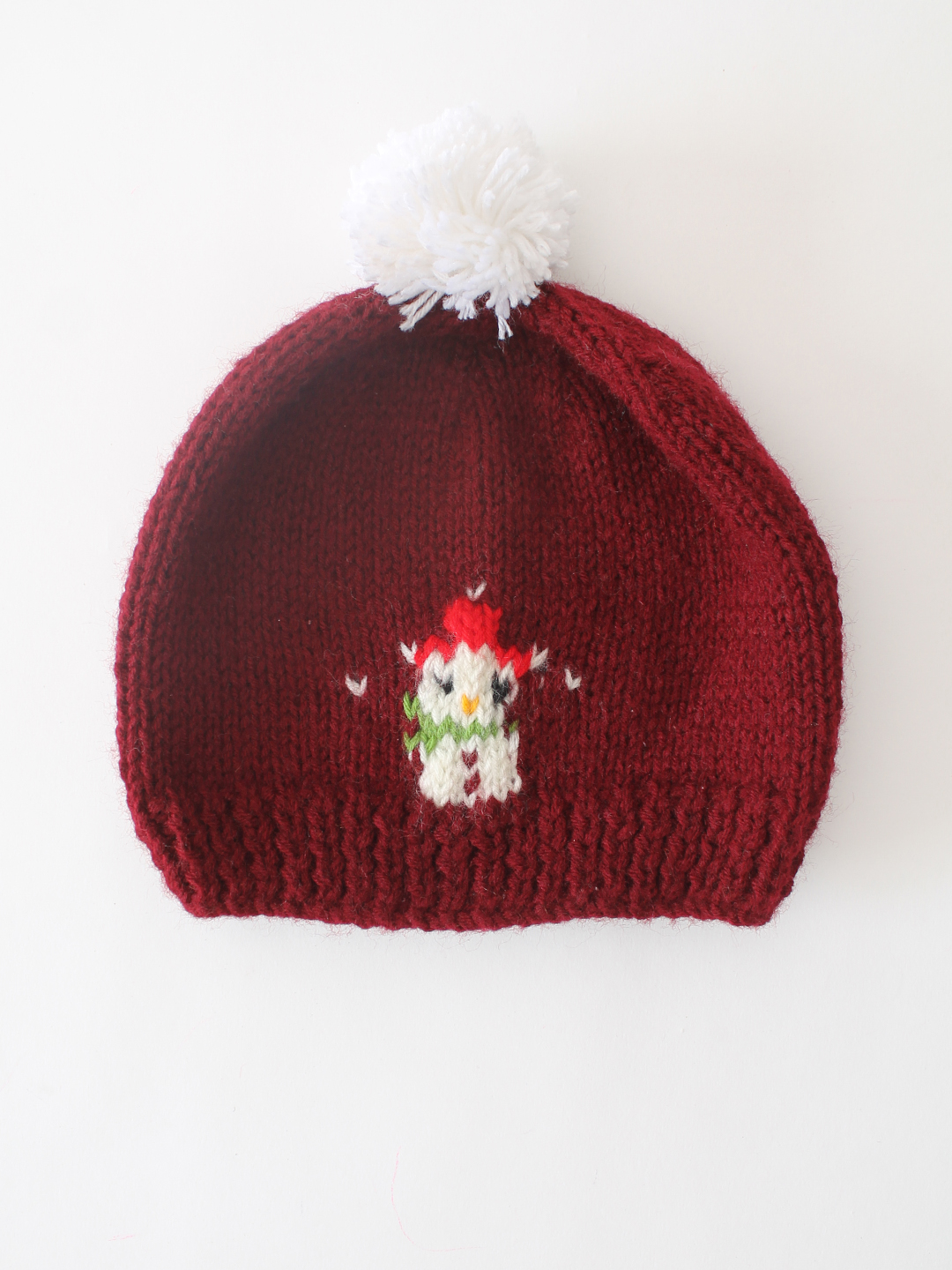 Woonie Handmade Snowman Cap - Maroon