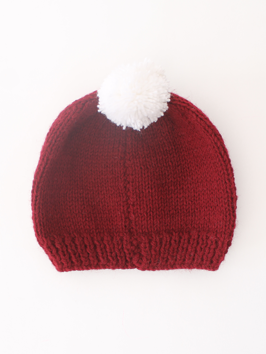 Woonie Handmade Snowman Cap - Maroon