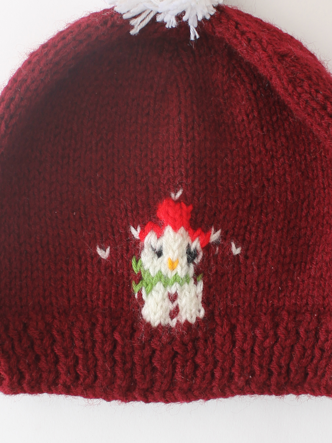 Woonie Handmade Snowman Cap - Maroon