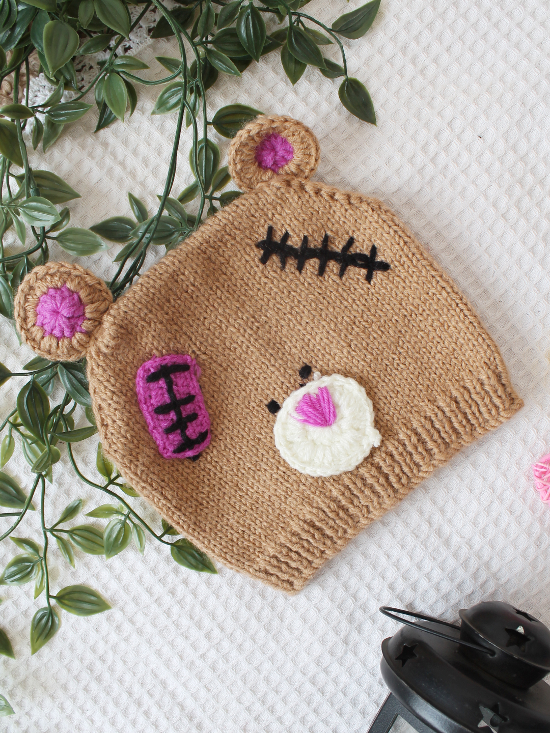 Woonie Handmade Teddy Cap - Brown