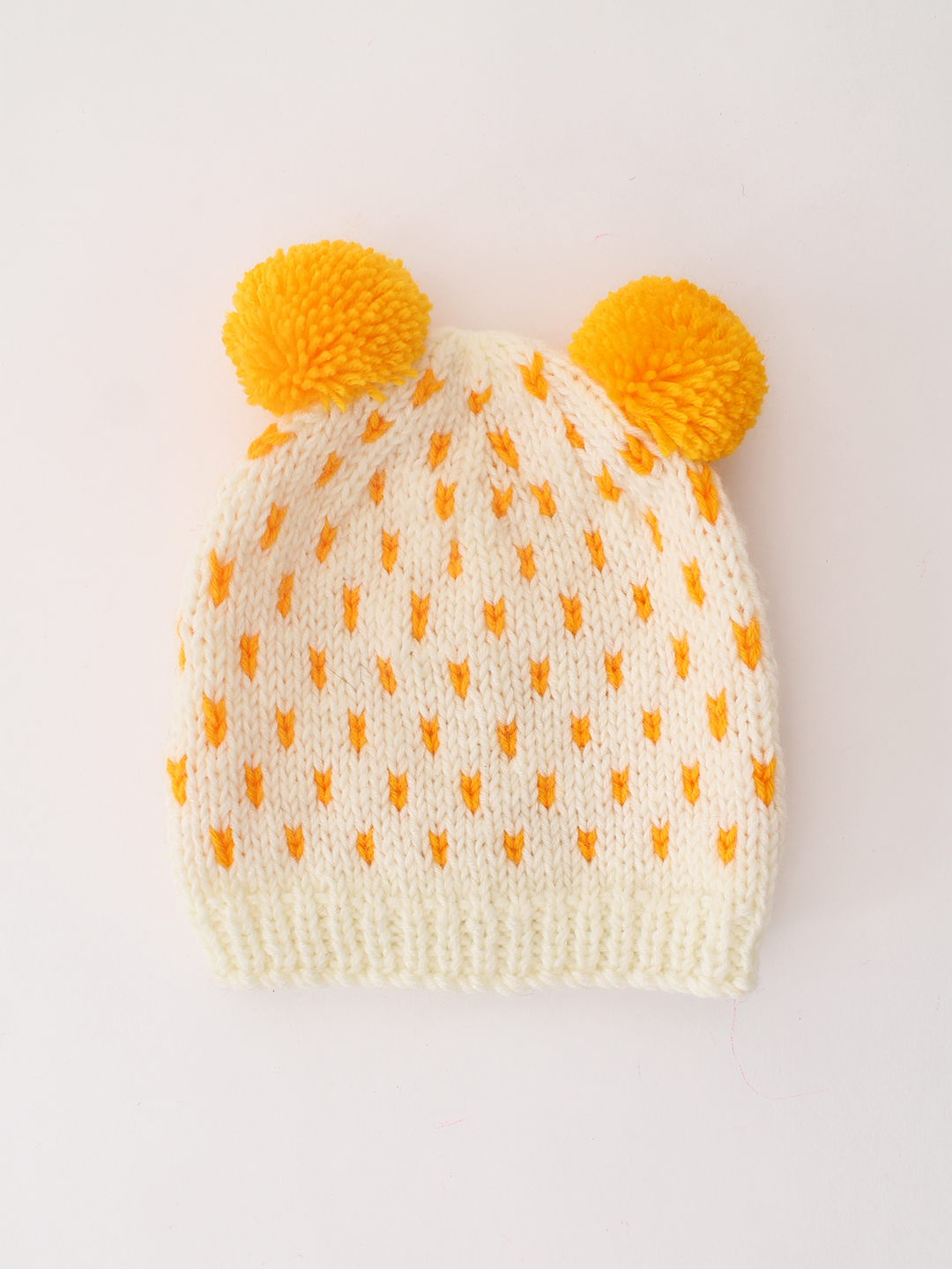 Woonie Handmade Pom Pom Cap - Offwhite