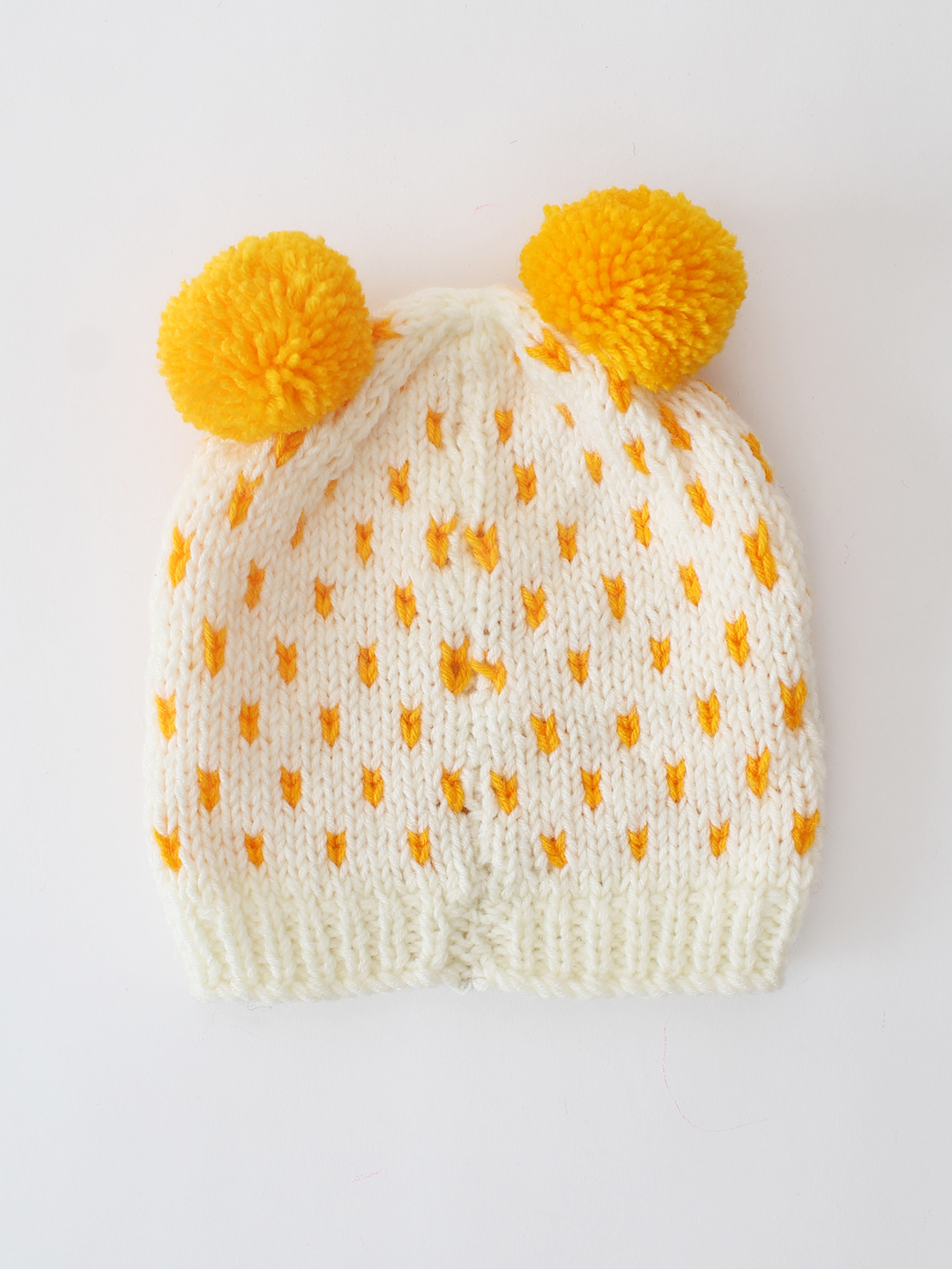 Woonie Handmade Pom Pom Cap - Offwhite