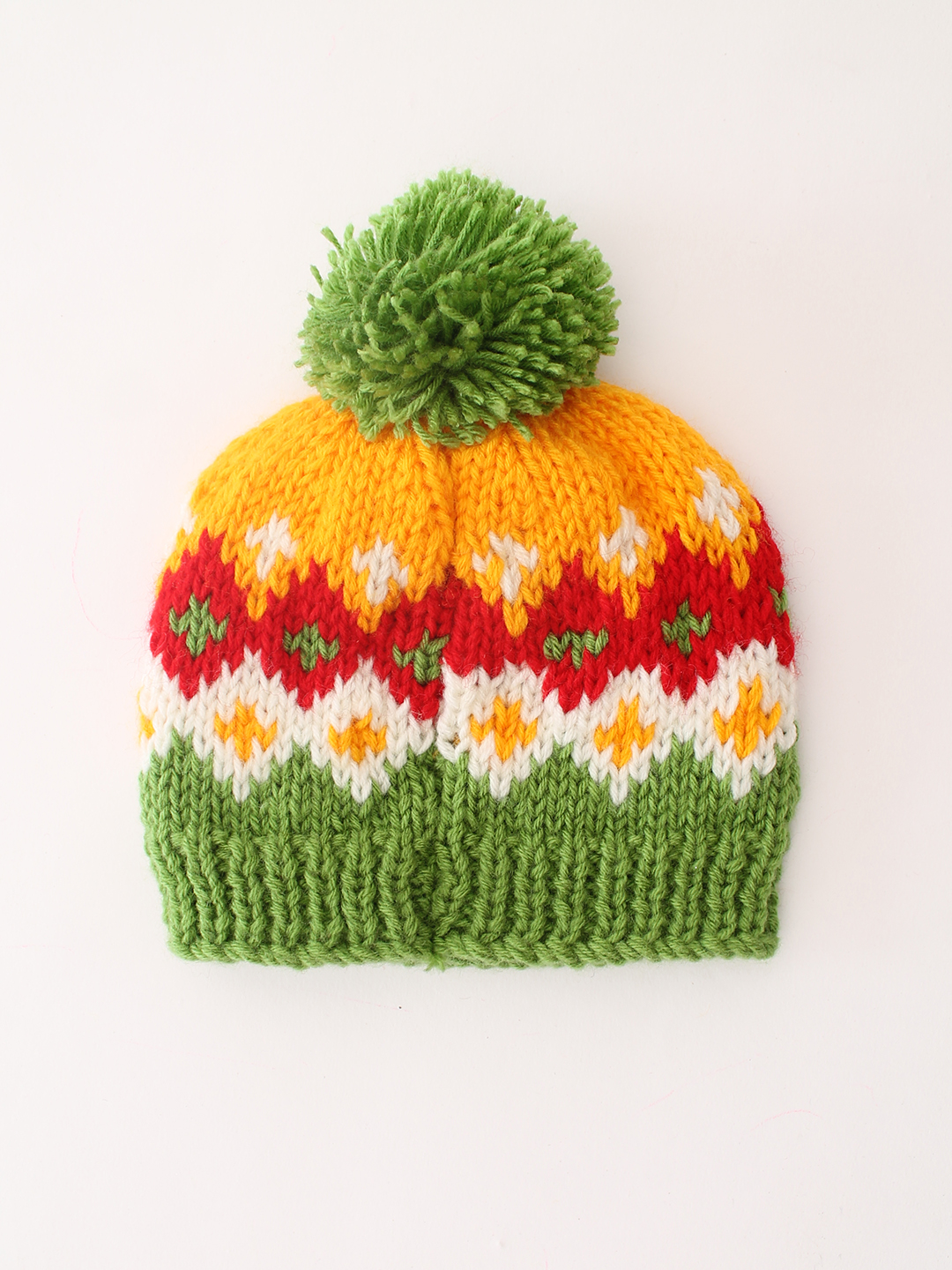 Woonie Handknitted Intarsia Cap - Multi