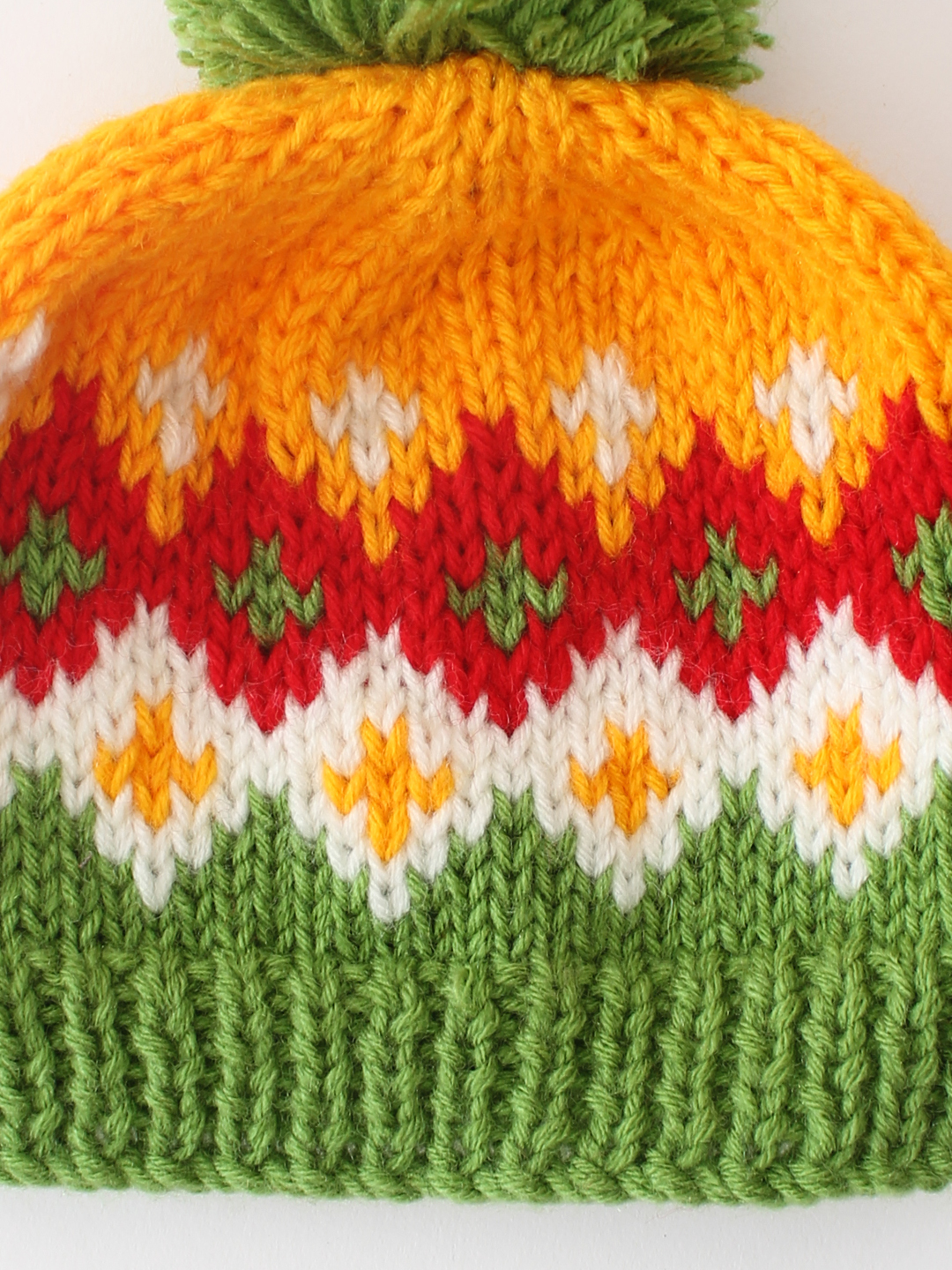 Woonie Handknitted Intarsia Cap - Multi