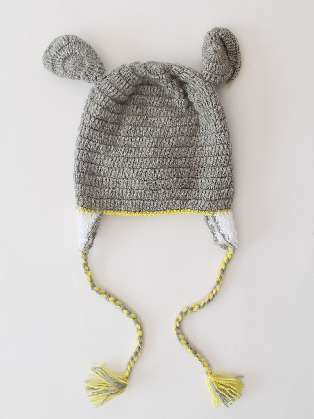 Woonie Crochet Big Eyes Cap - Grey