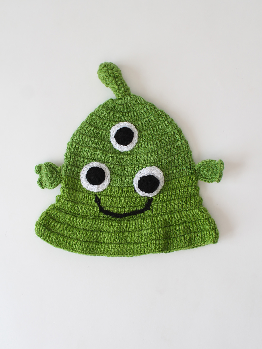 Woonie Crochet Devil Cap - Green