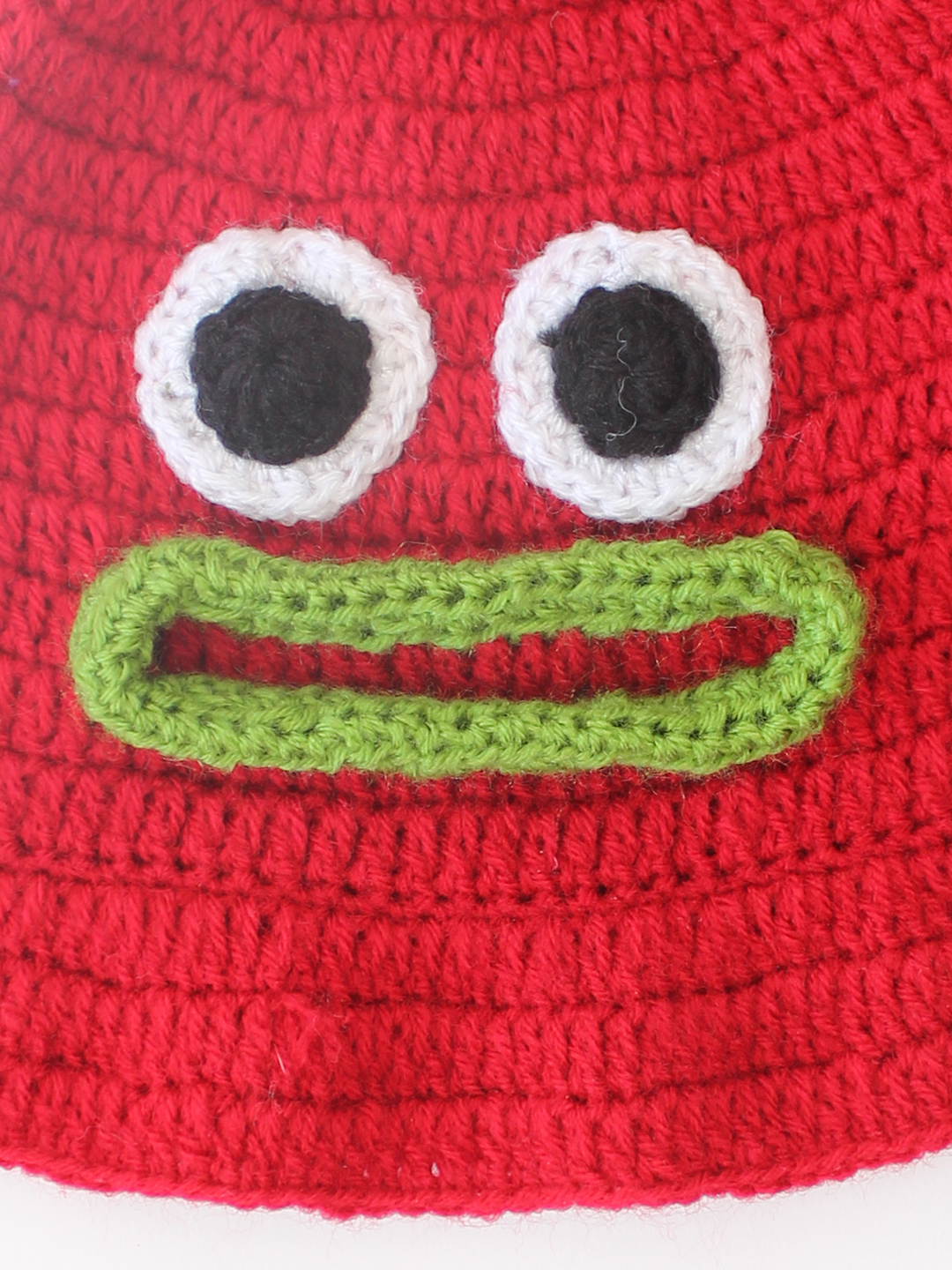 Woonie Crochet Devil Cap - Red