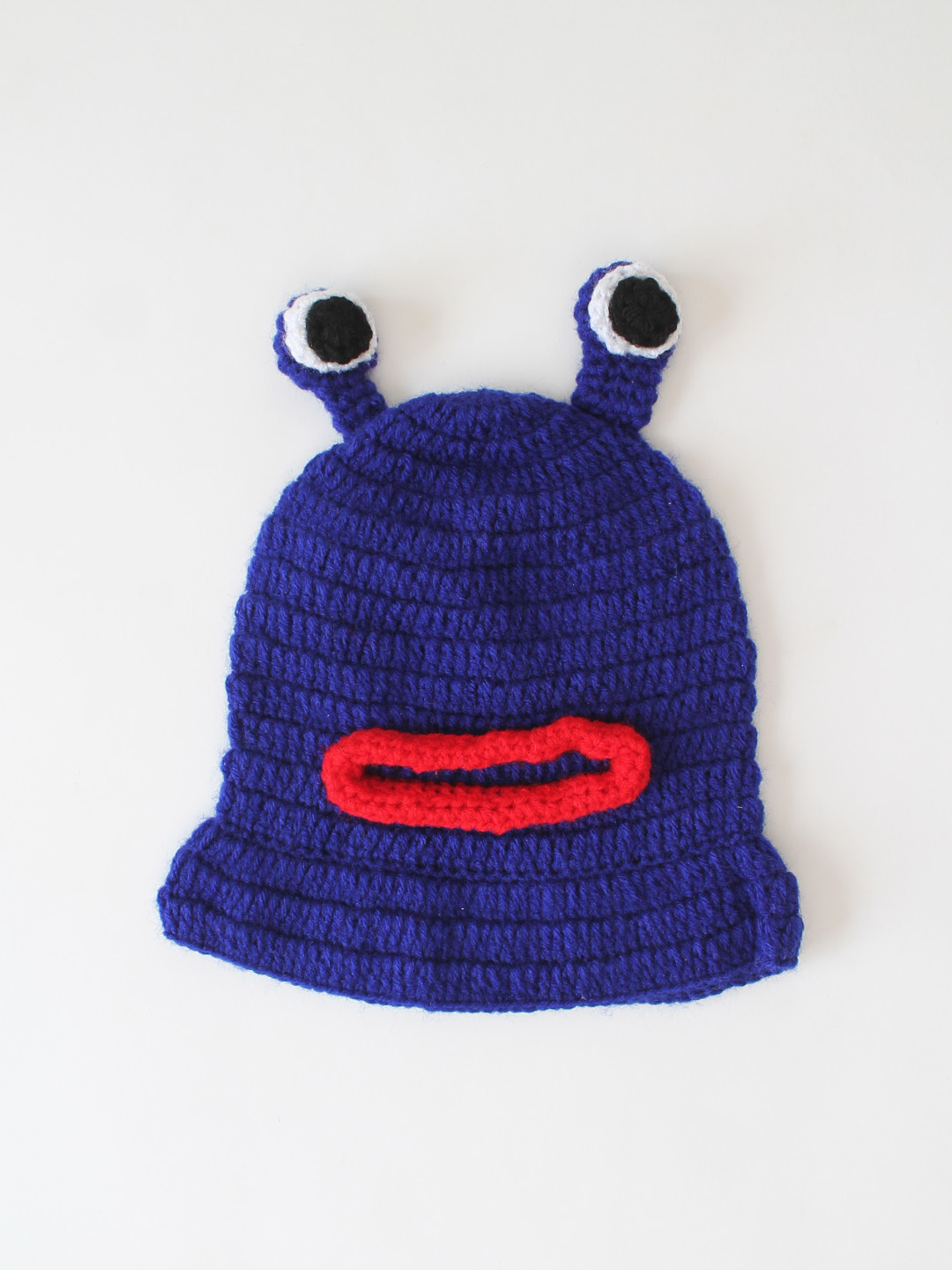 Woonie Crochet Devil Cap - Blue