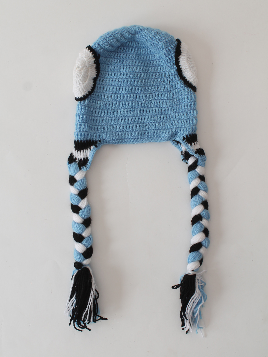 Handmade Crochet Bird Design Cap - Blue