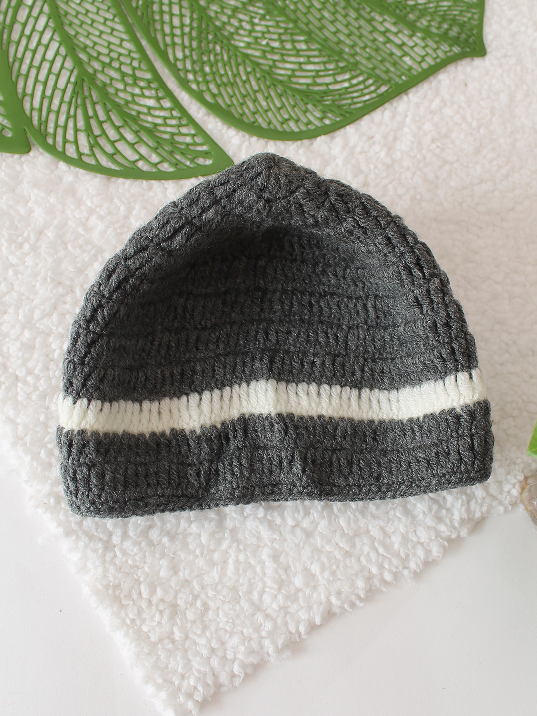 Crochet Handmade Cap - Grey