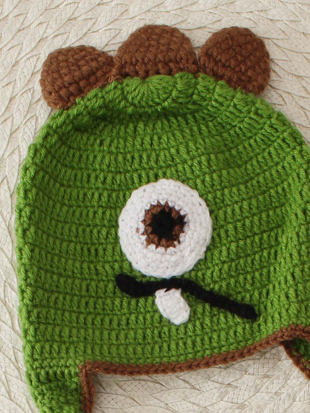 Crochet Devil Braided Cap - Green