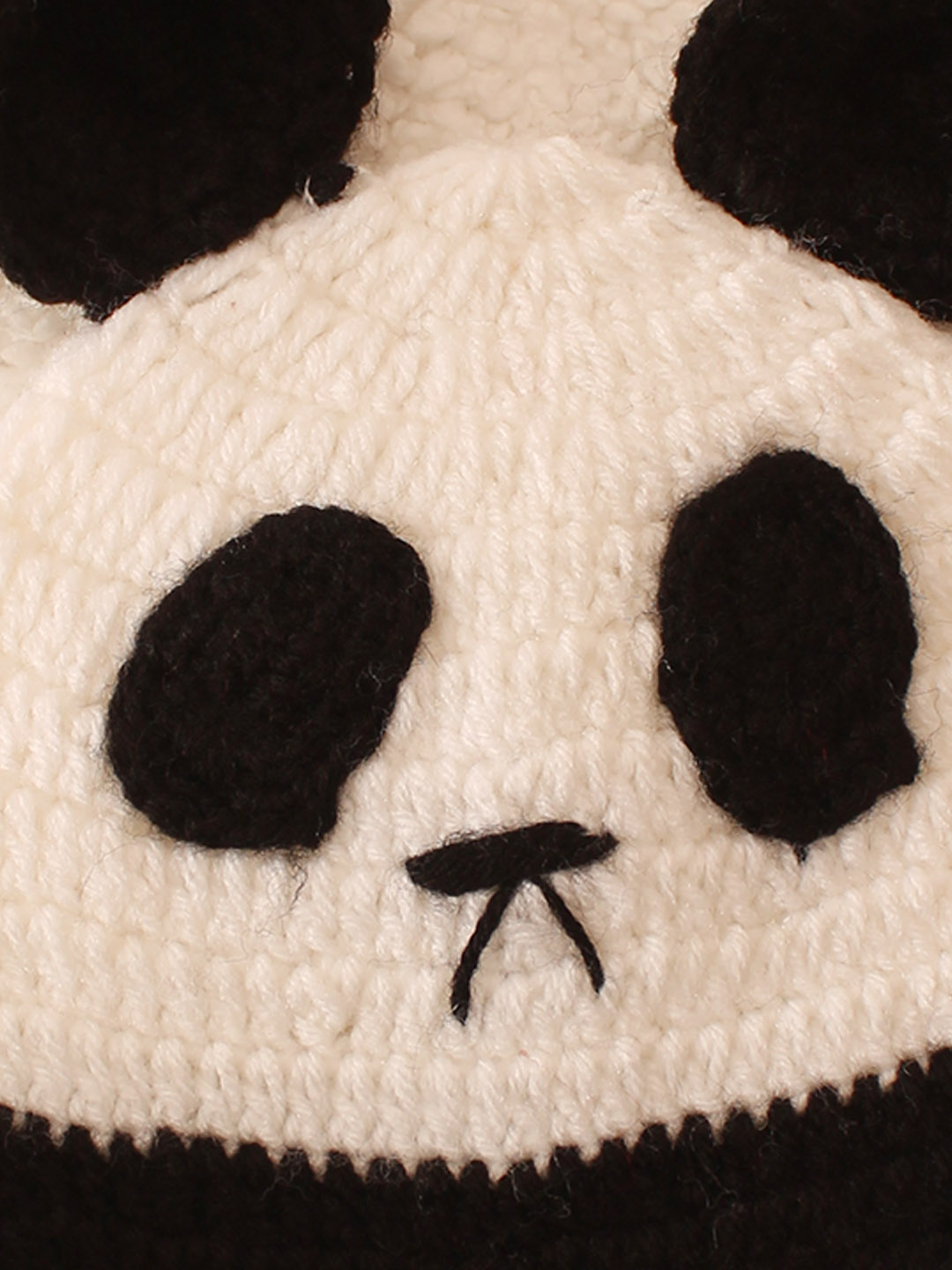 Crochet Panda Cap - White