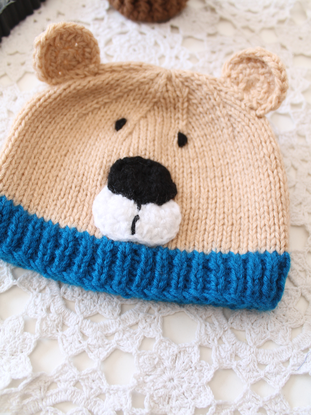 Woonie Handmade  Bear Cap - Beige