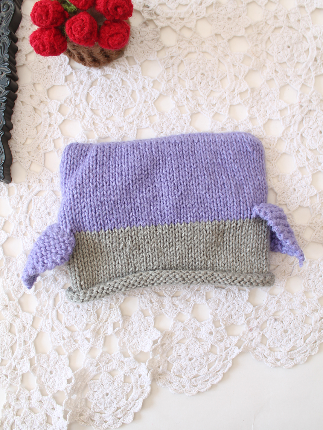 Woonie Handmade Owl Beanie Cap - Purple