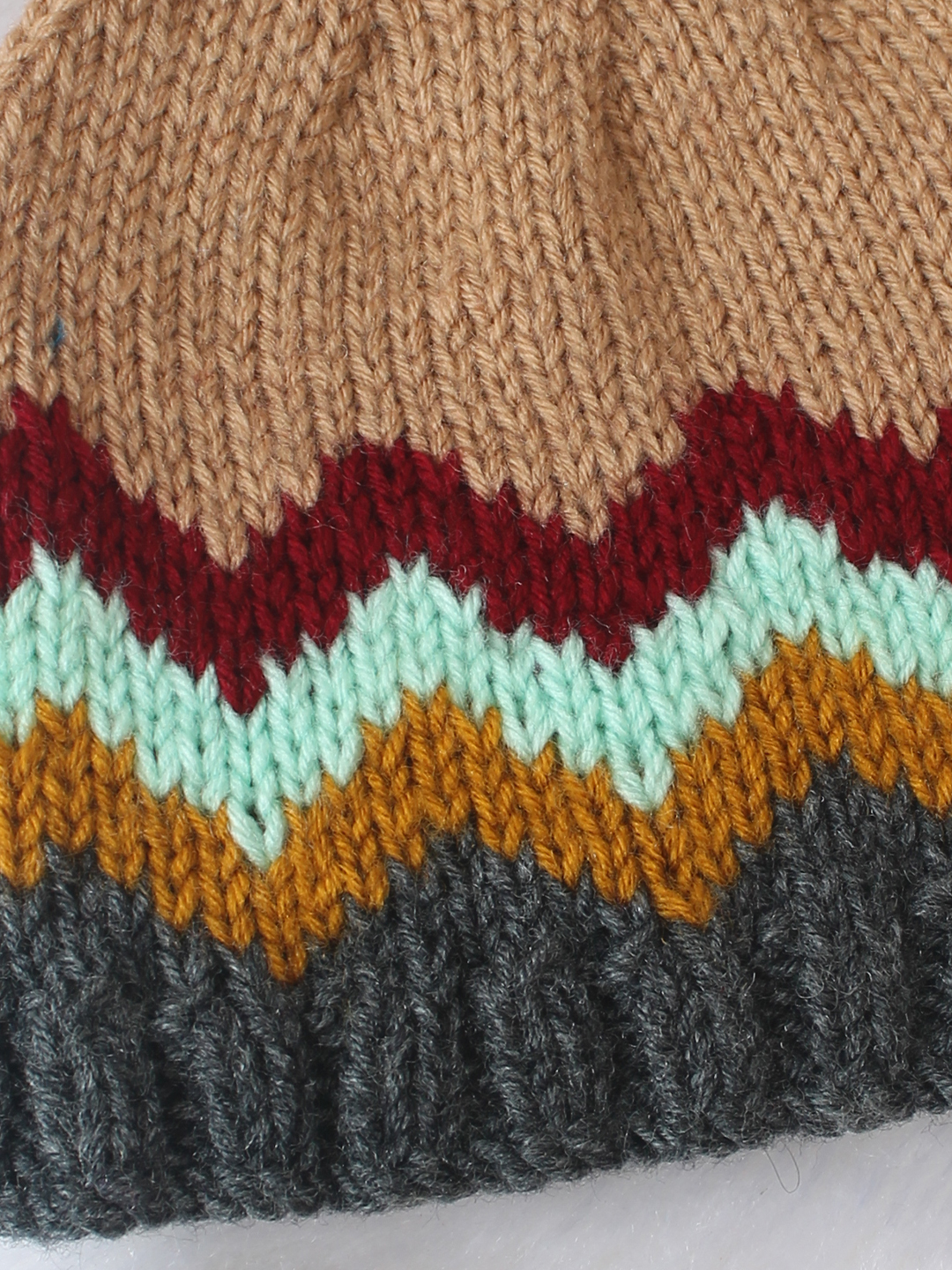 Woonie Textured Handknitted Cap - Multicolor