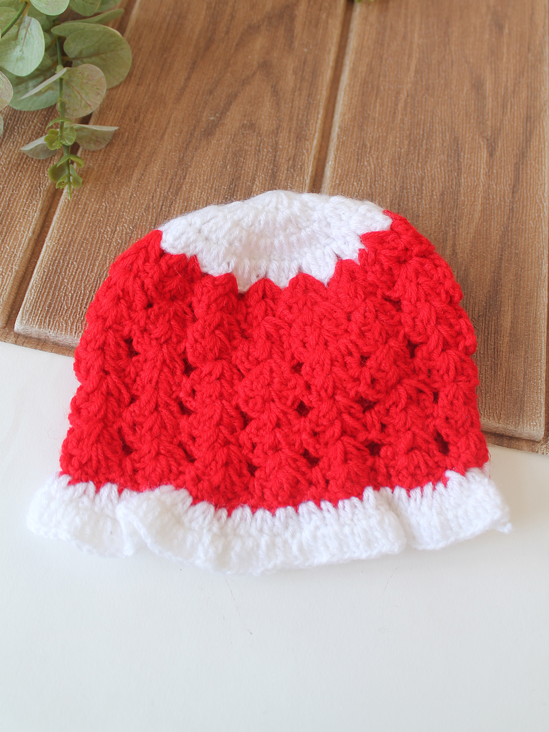 Woonie Crochet Floral Applique Detailed Cap - Pink