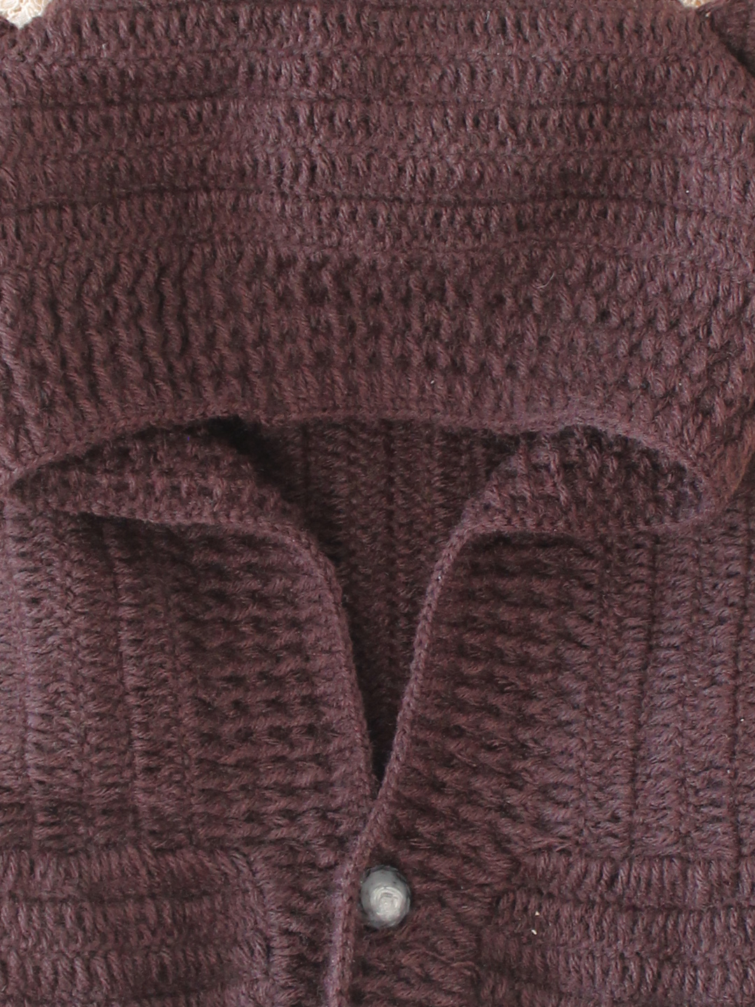 Woonie Crochet Hooded with Ear Cap - Brown