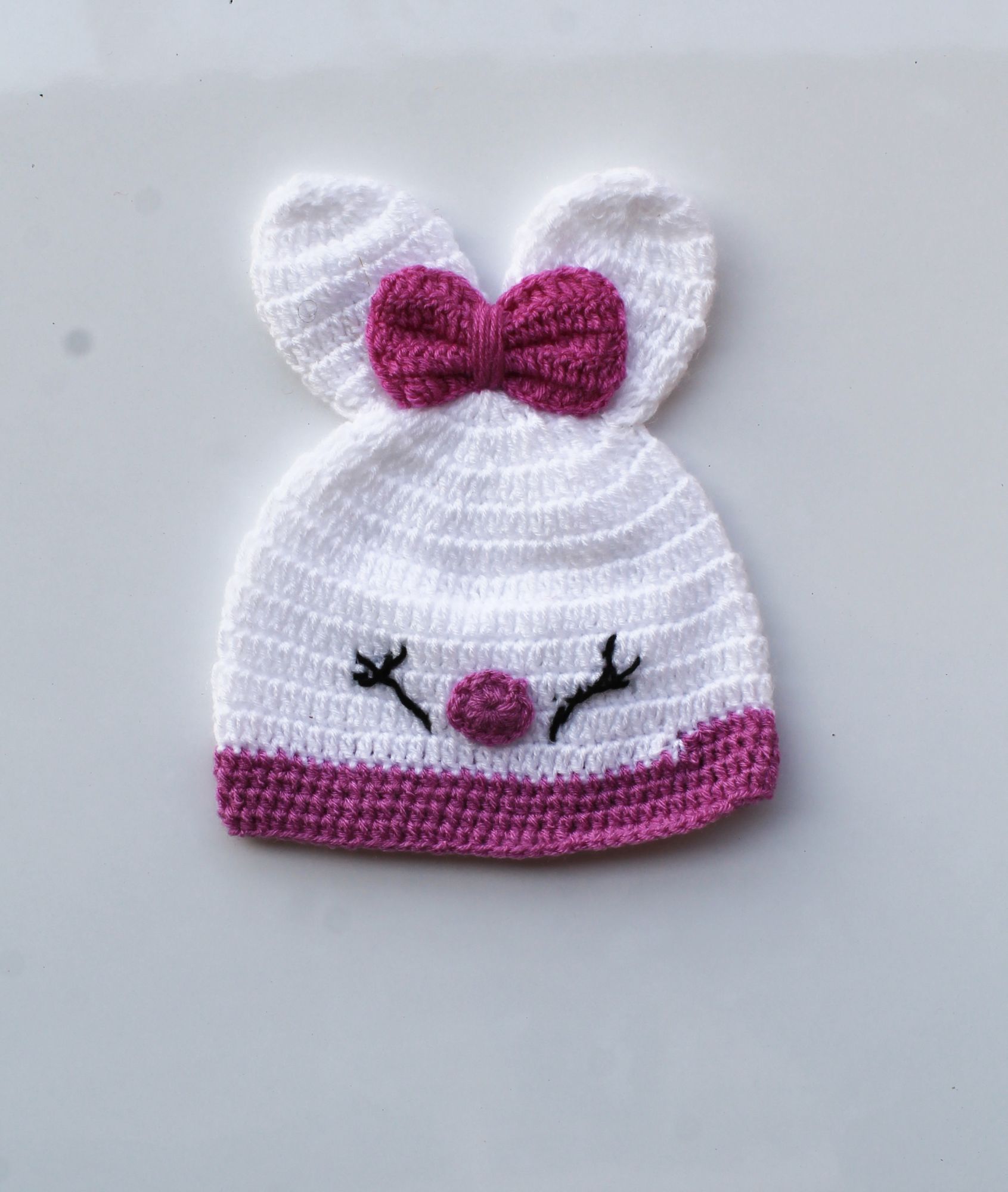 Cute White Bow Cap