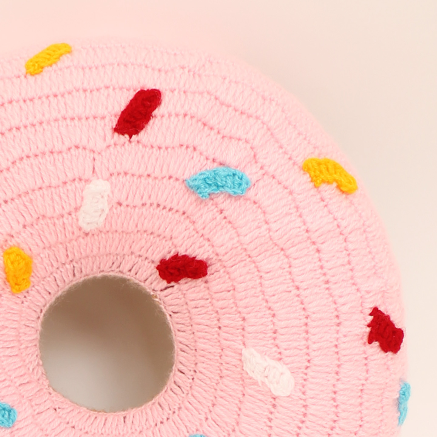 Woonie Handmade Donut Cuddle Cushion - Pink