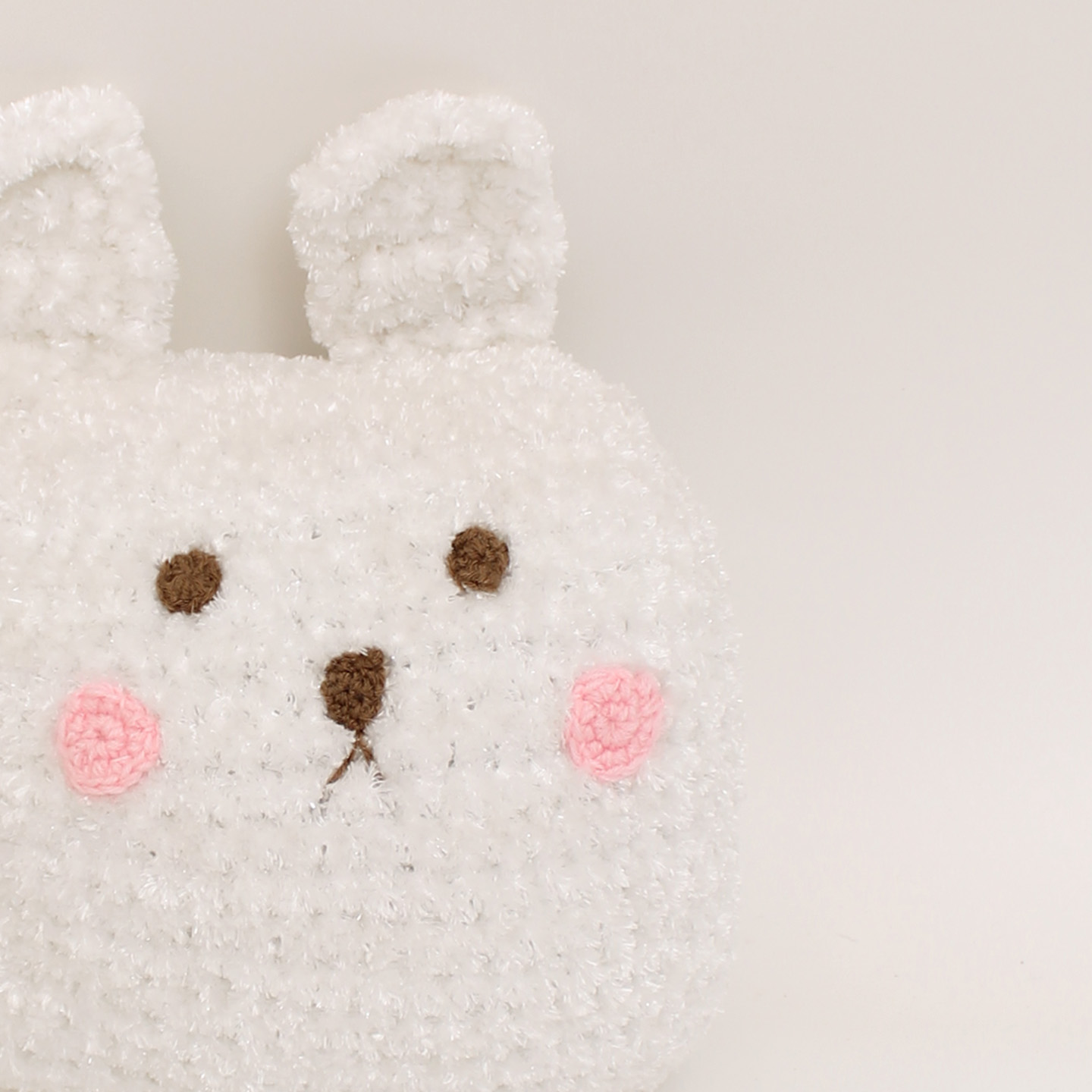 Woonie Handmade Bunny Cuddle Cushion - White