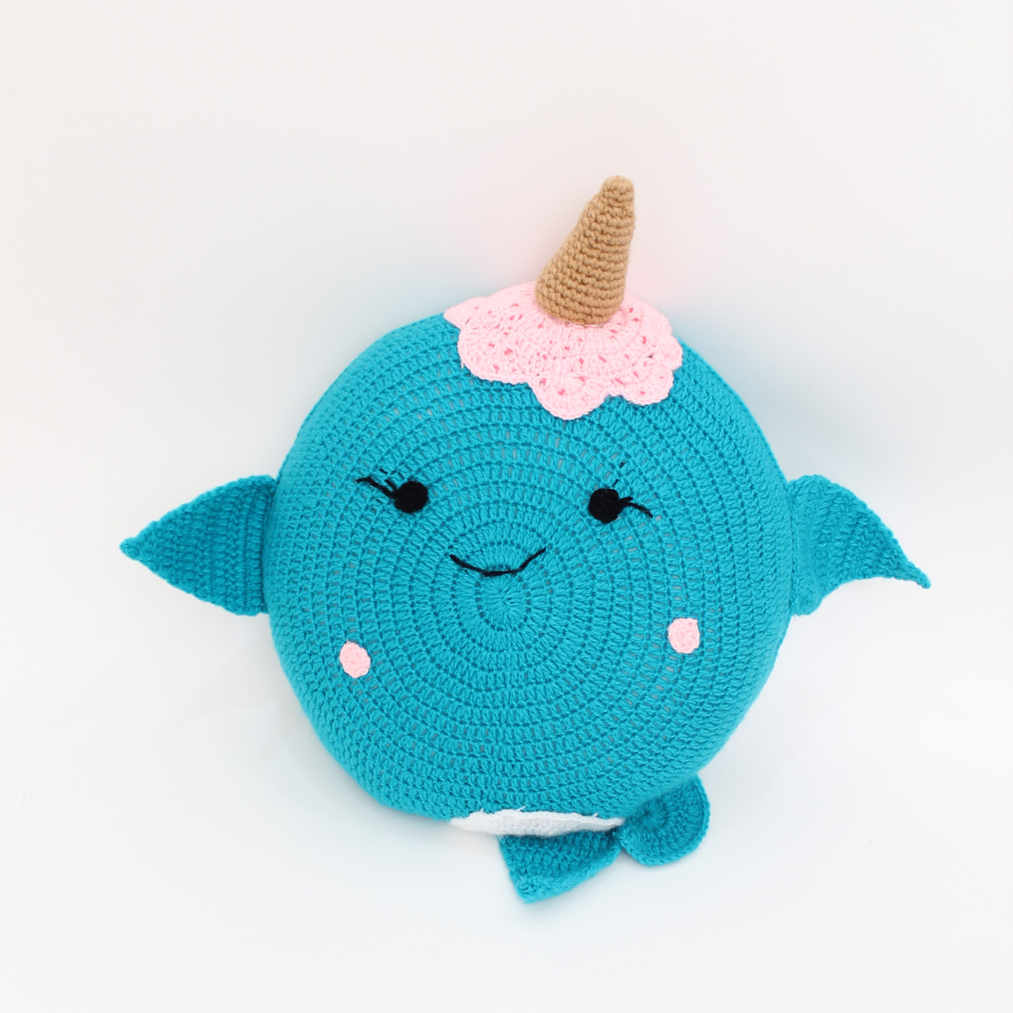 Woonie Handmade Dolphin Cuddle Cushion - Blue