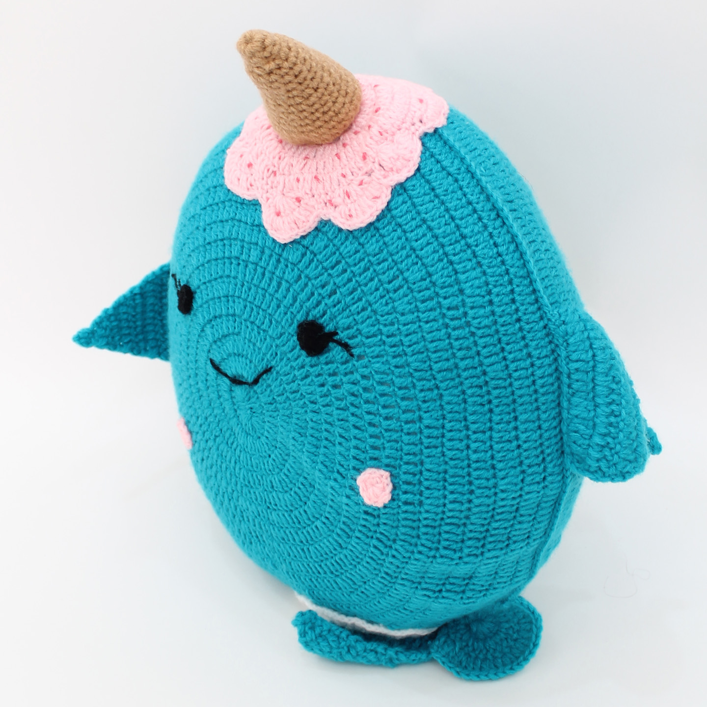 Woonie Handmade Dolphin Cuddle Cushion - Blue