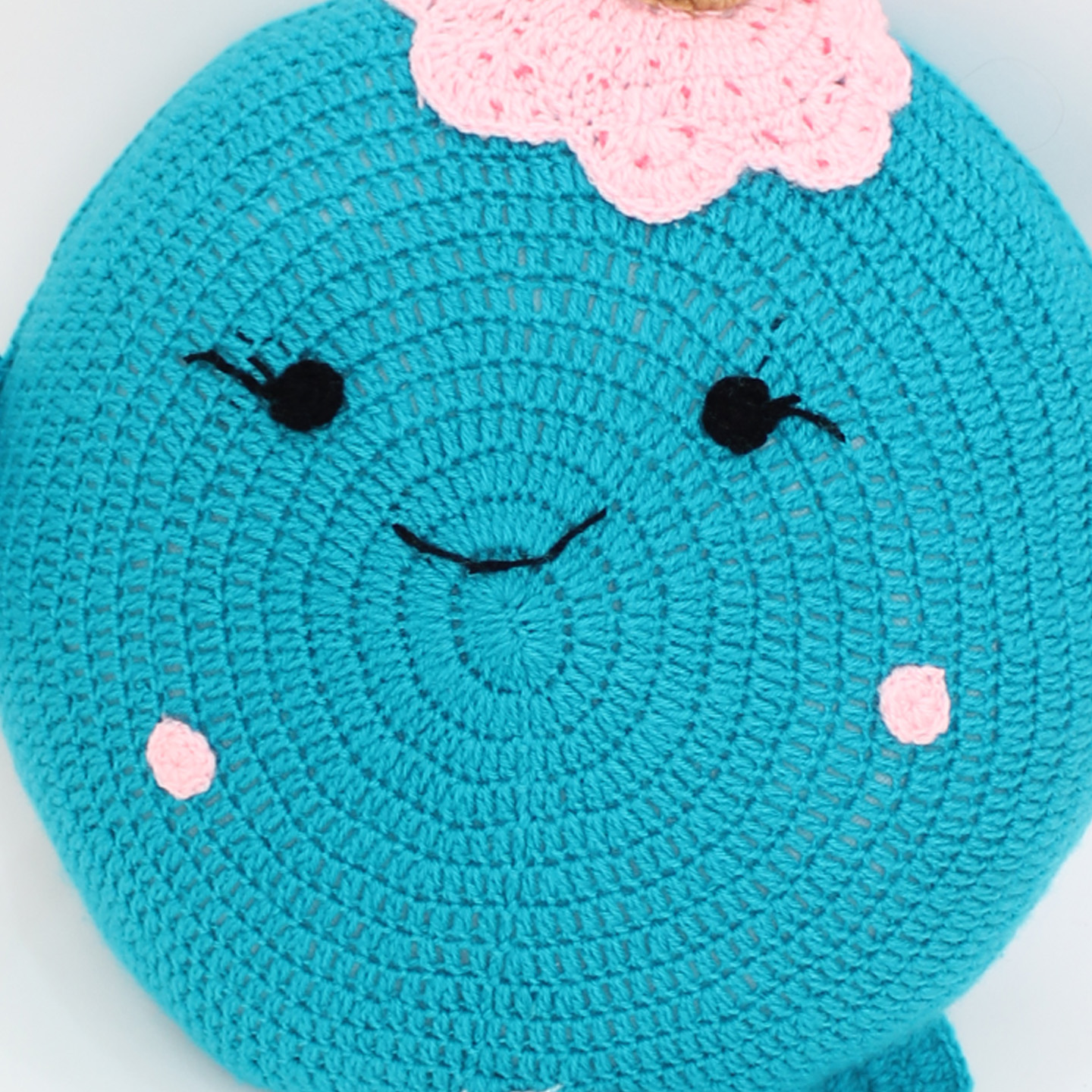 Woonie Handmade Dolphin Cuddle Cushion - Blue