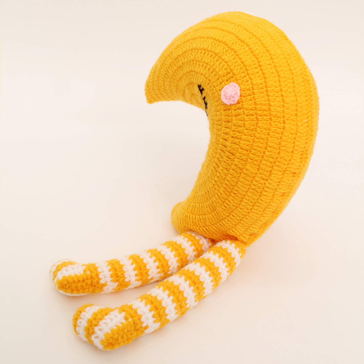 Woonie Handmade Sleeping Moon Cuddle Cushion - Yellow