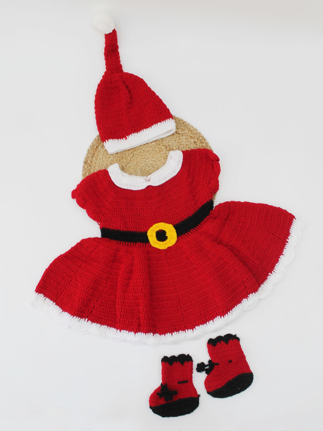 Red X-mas Dress with Cap