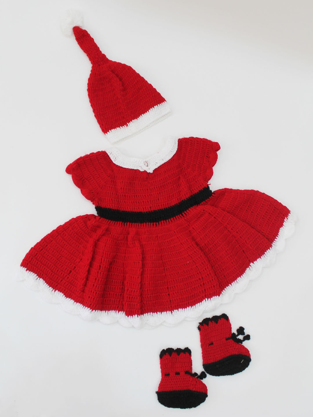 Red X-mas Dress with Cap
