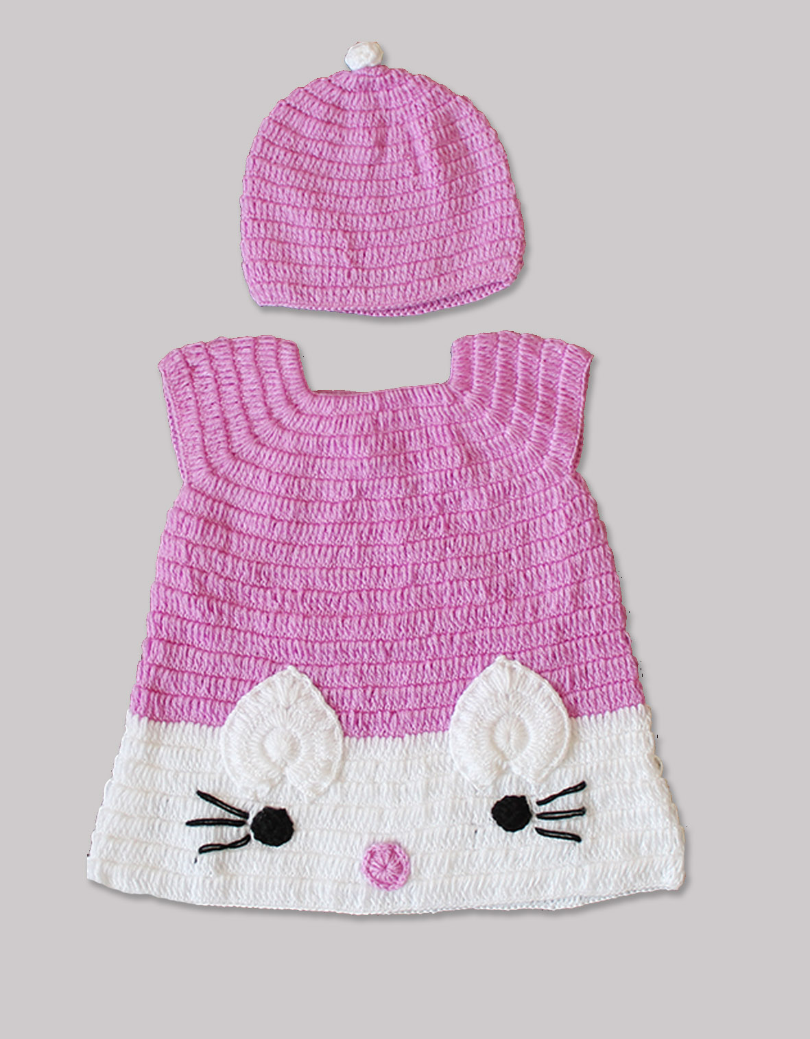 Purple Kitty Midi with Cap