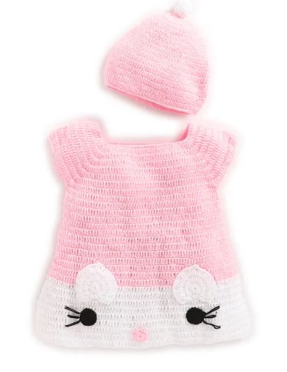 Pink Kitty Midi with Cap
