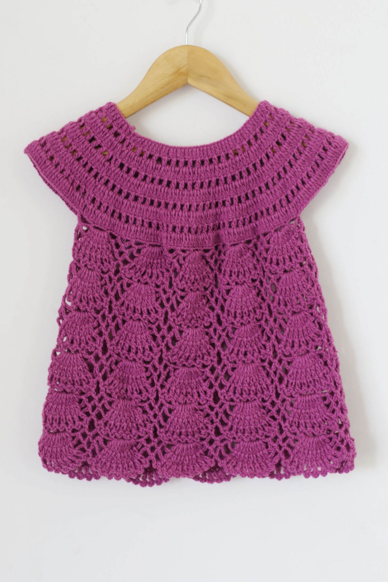 Woonie Handmade Woolen Purple Frock with Headband