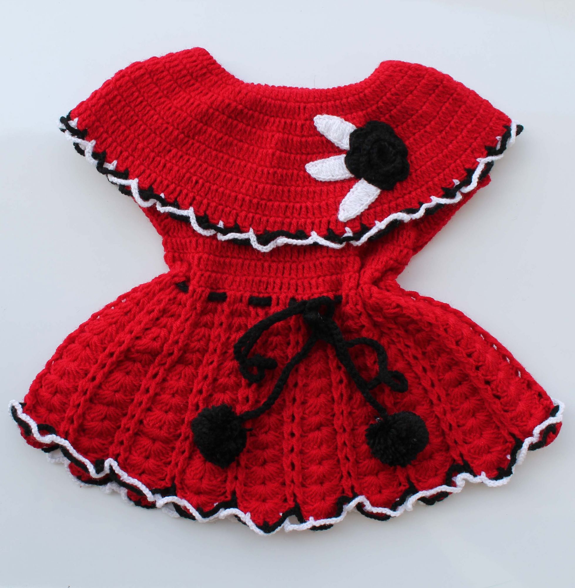 Woonie Handmade Woolen Red Frock