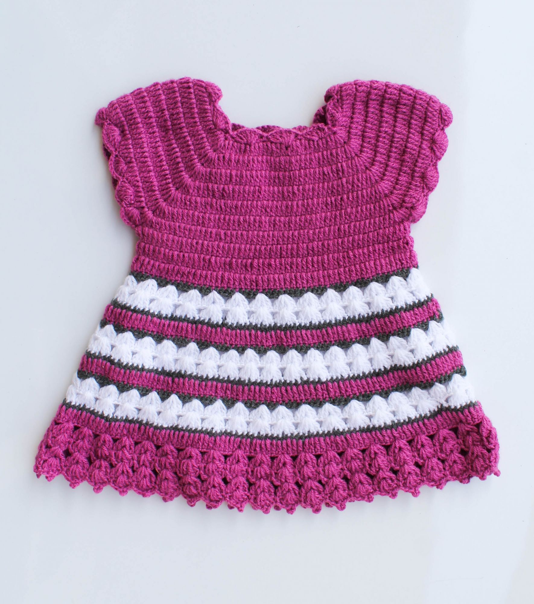 Woonie Handmade Woolen Purple A-Line Frock