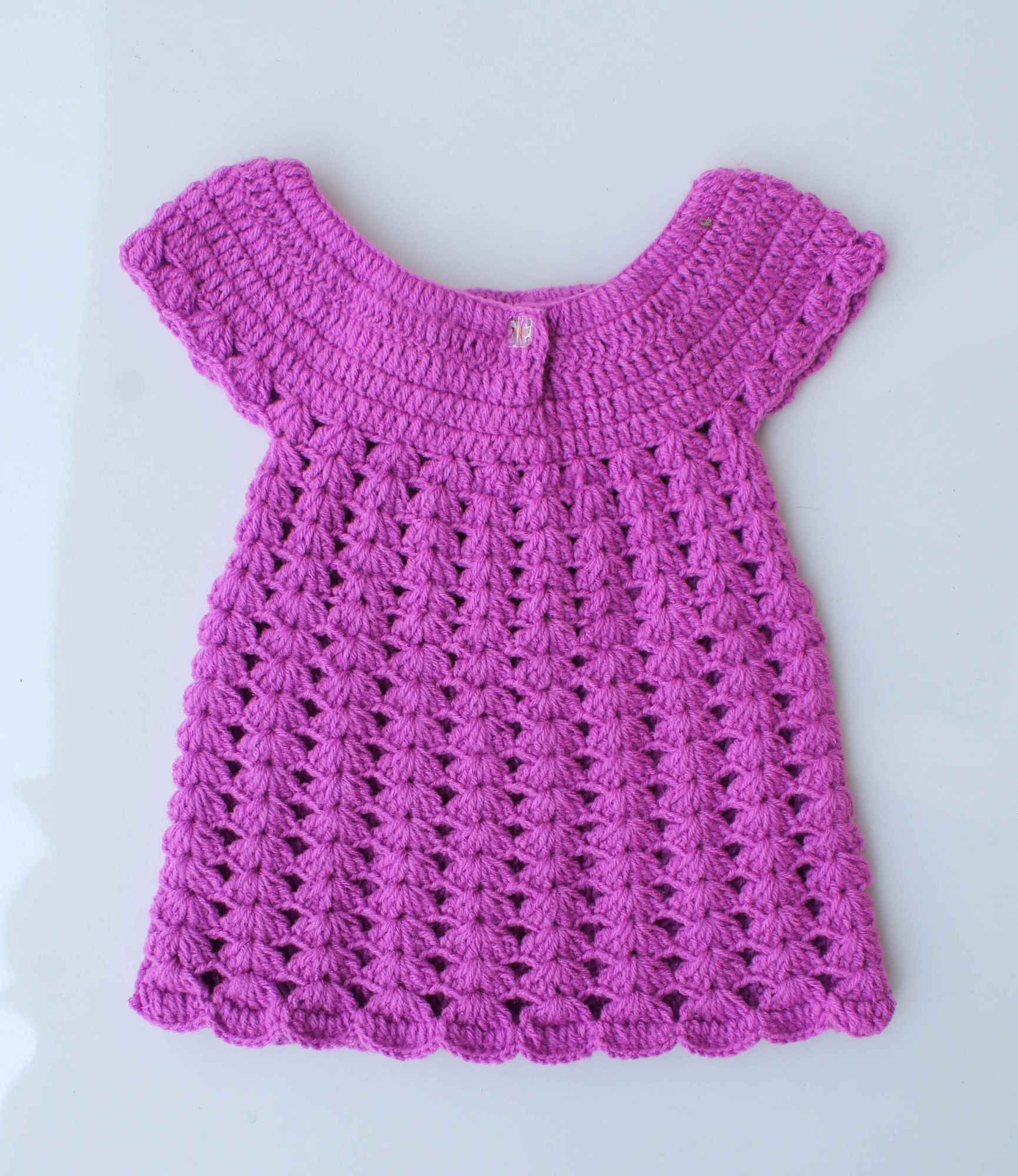 Woonie Handmade Woolen Purple Floral Frock
