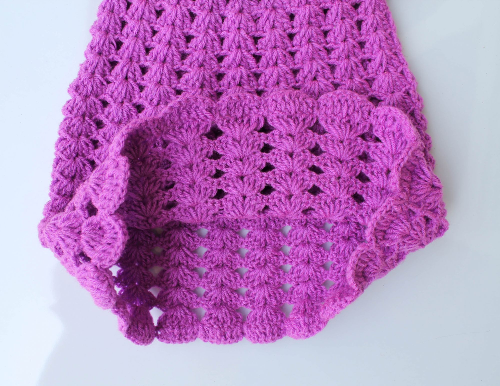 Woonie Handmade Woolen Purple Floral Frock